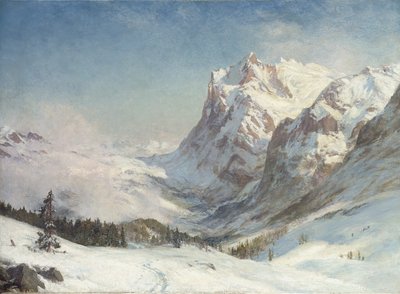 The Valley of Grindelwald, Winter by Ernest Albert Waterlow